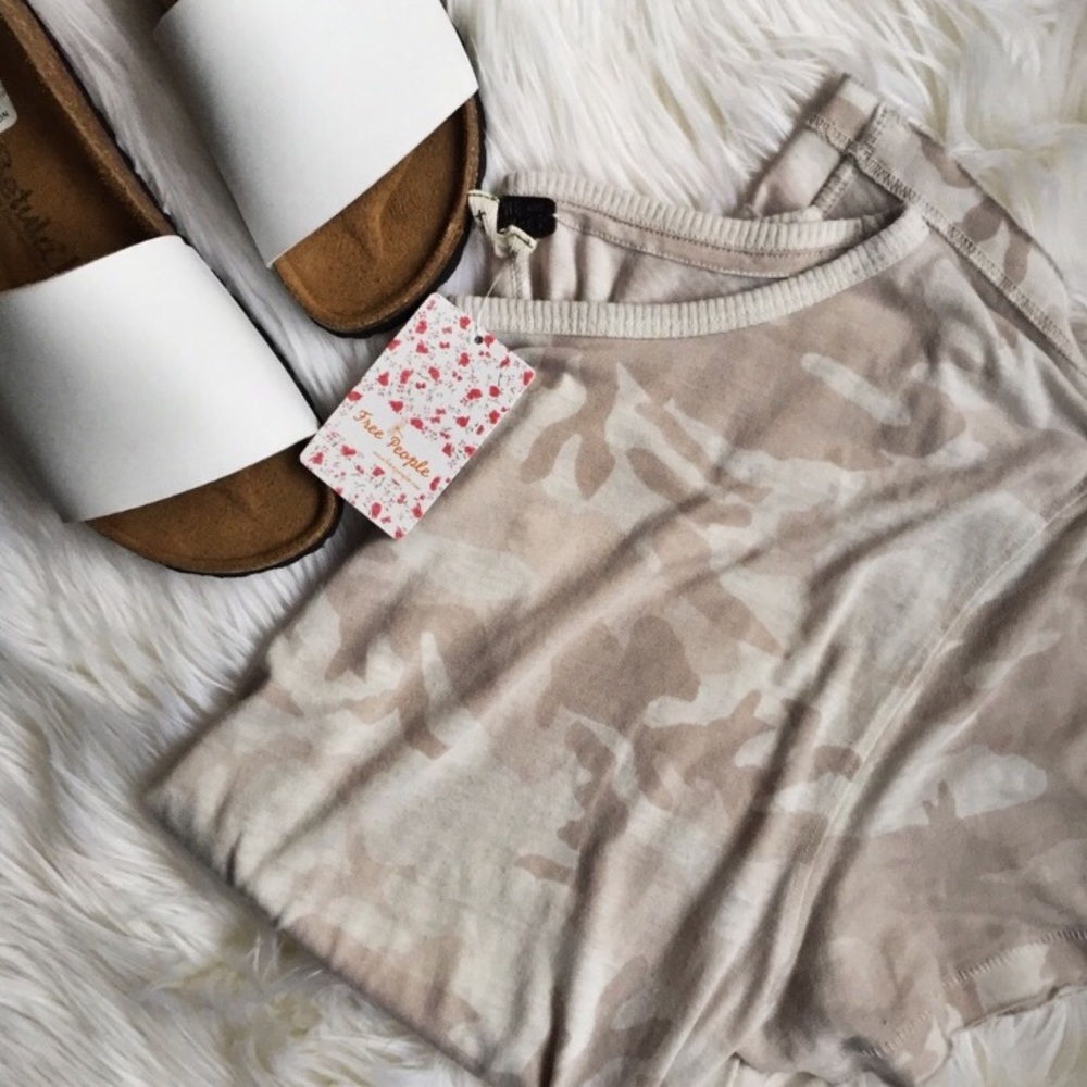 Free People Camo Top